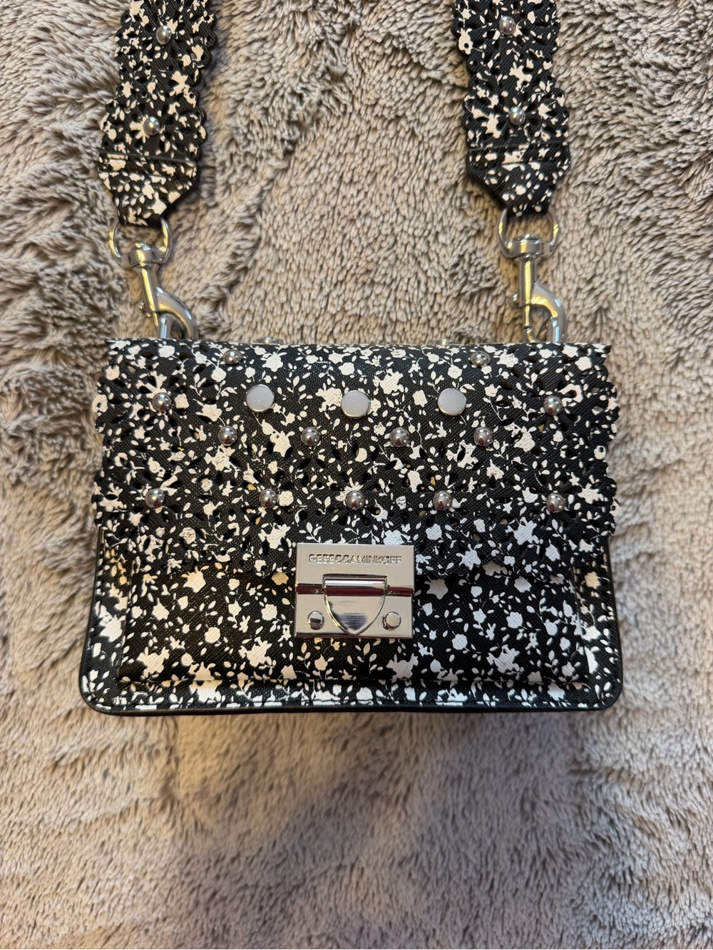 Rebecca Minkoff Floral Studded Crossbody Bag